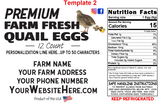 Custom Quail Egg Labels