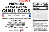 Custom Quail Egg Labels