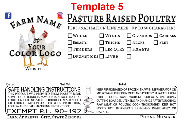 Custom Poultry Freezer Labels Texas Poultry Shrink Bags Custom poultry freezer labels texas poultry shrink bags