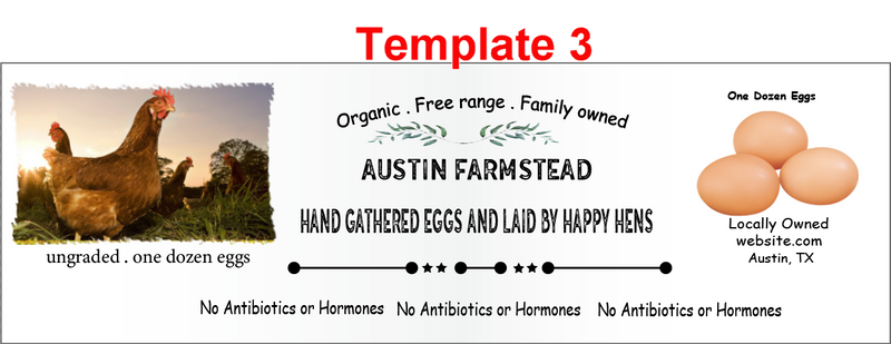 Custom Egg Carton Labels